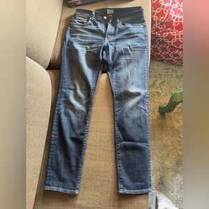 J Crew 484 slim jean in stretch dark worn in Japanese denim
